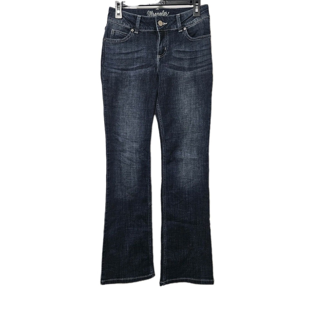 Wrangler Jeans Womens 3x32 Dark Wash Boot Cut Mid Rise Stretch Denim Western